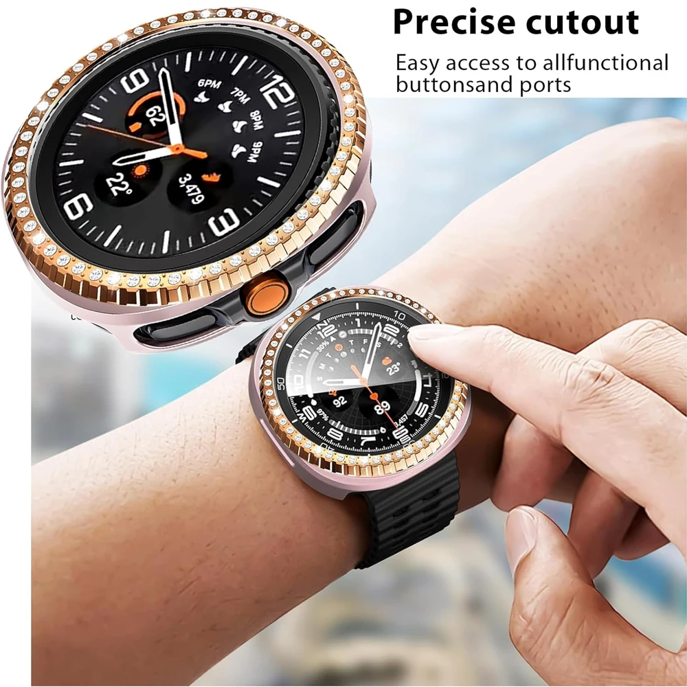 Luxurious Metal Bezel with Diamond Accents