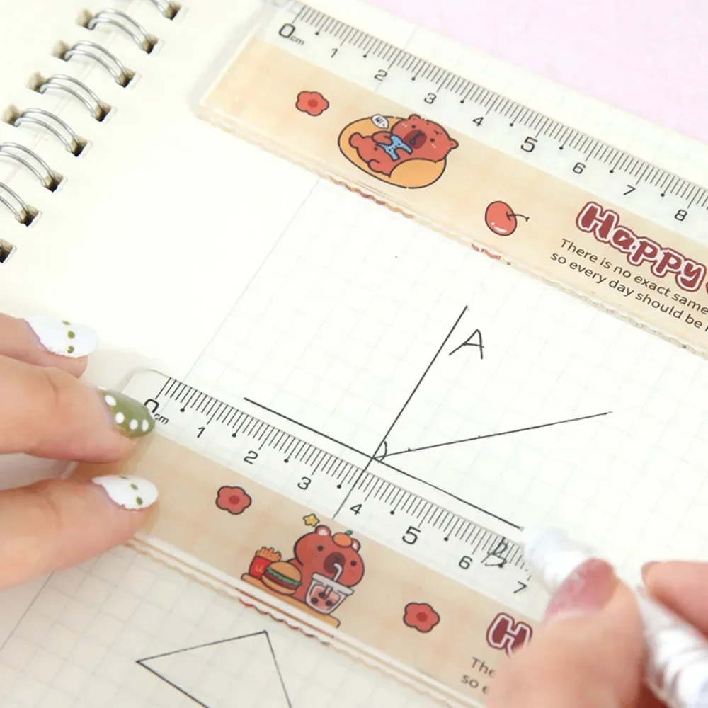 Straight Ruler 20cm Capybara Drawing Tool School Office Supplies
