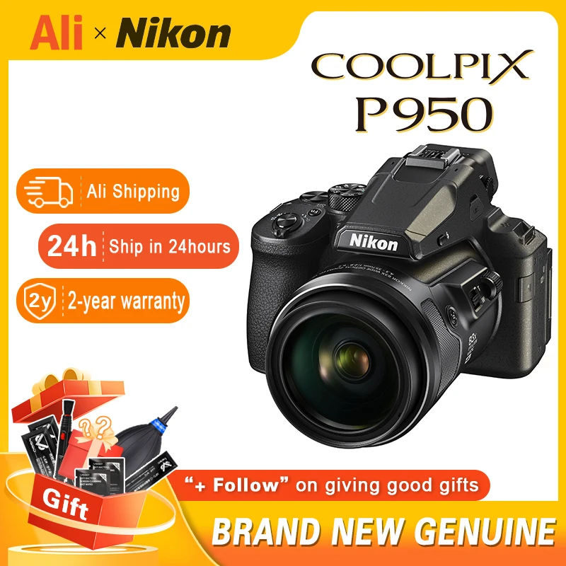 Nikon COOLPIX P950 디지털 카메라, 83x 초원거리 줌, 4K 고초점, 휴대용 디지털 카메라, 조류 관찰, 달 모드