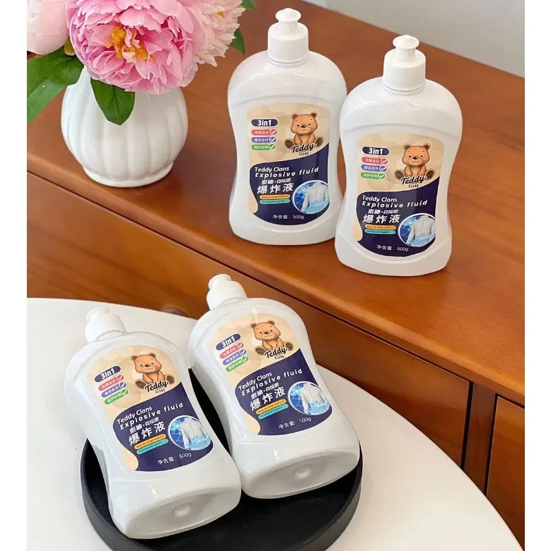 Teddy explosion liquid Teddy Krath laundry stain remover Strong whitening and yellow cleaner for mothers and children