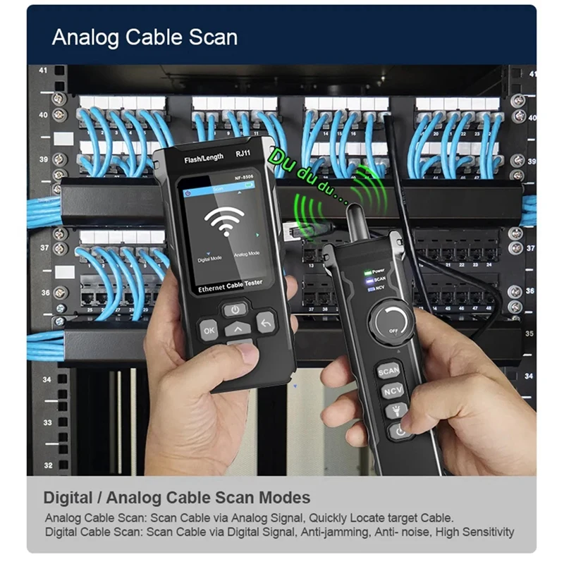A01F-NF-8506 Network Cable Tester Supports Test/IP Scan/Network Port Speed Multifunction Cable Tracker Finding Tool