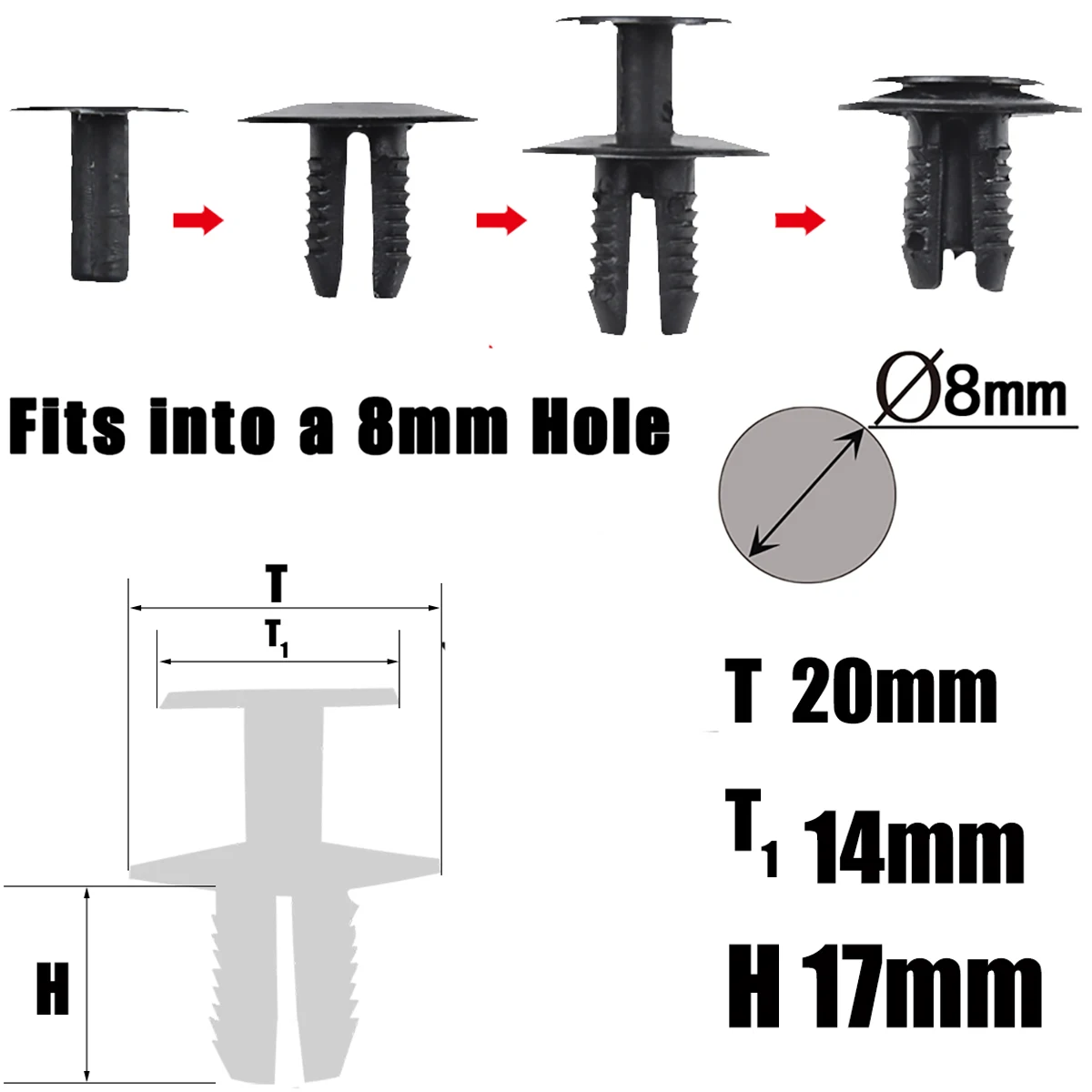 10Pcs Car Wheel Arch Lining Mud Splash Guard Bumper Clips Side Skirt Rivets For BMW E30 E36 E46 E81 E82 E87 E88 E90 E91 E92 E93 car fastener clips car retainer clips car fastener clip