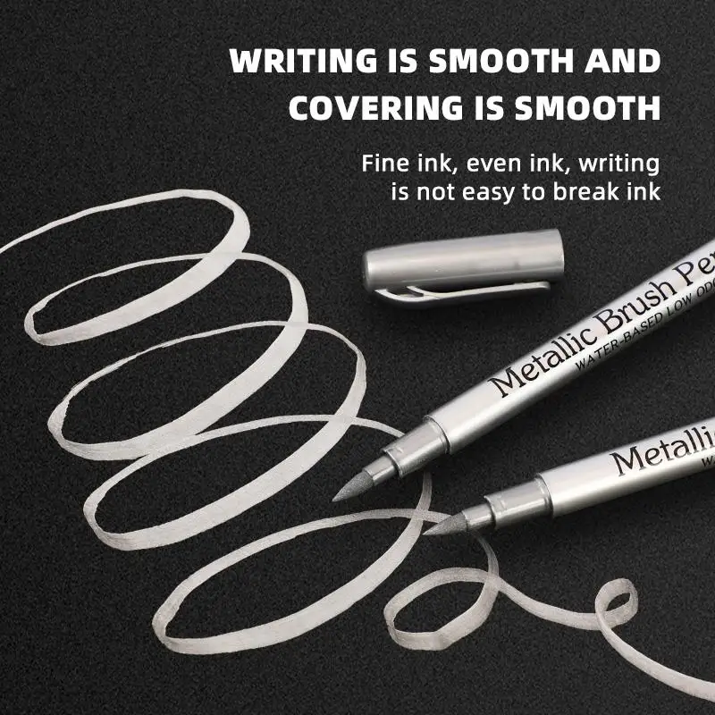 Mirror Soft head Marker Silver Marker Liquid Pen Art Liquid Mirror DIY Chrome Finish Metallic Craftwork Pen Accessories
