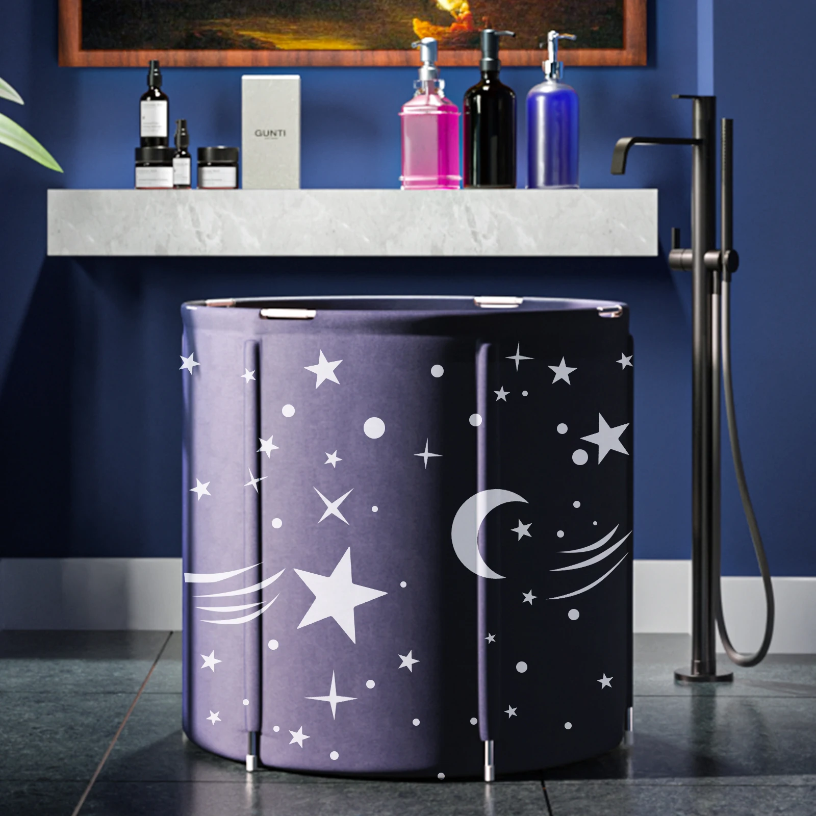 GAPPO Foldable Bathtub Separate Family Bathroom SPA Tub Soaking Standing Bath Tub for Shower Stall
