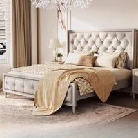 Ensemble de chambre à coucher Princesse Européenne, mobilier moderne de luxe pour chambre de fille, lit Queen Size, meubles de chambre à coucher 3