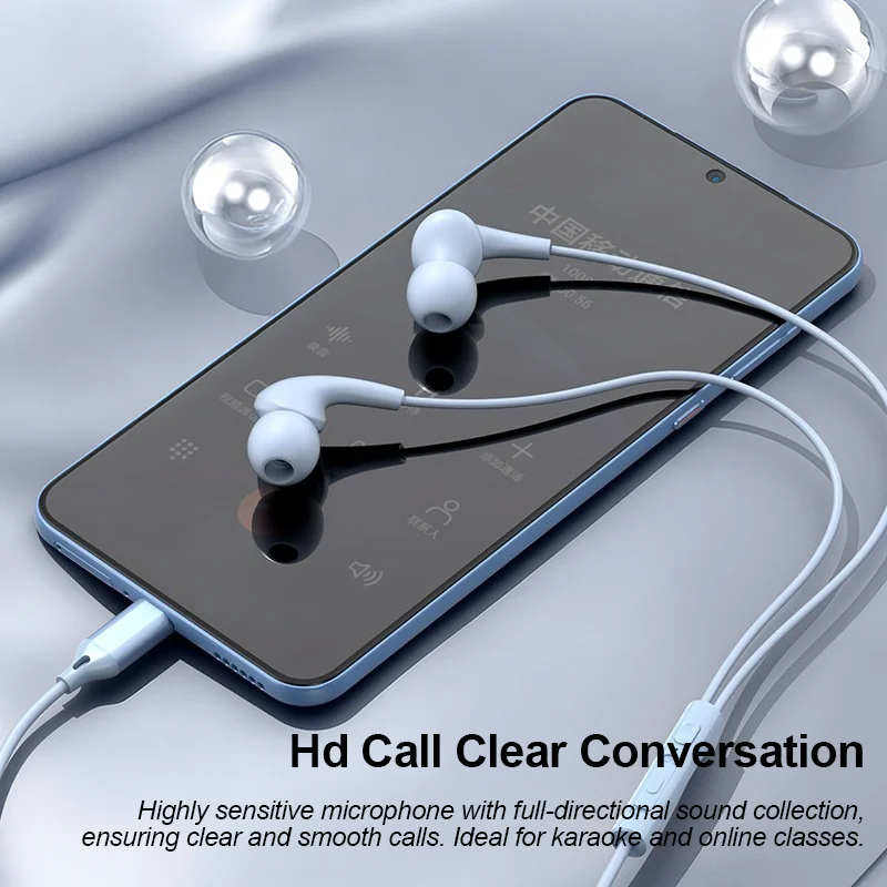 High-Fidelity In-Ear Wired Headphones with Microphone