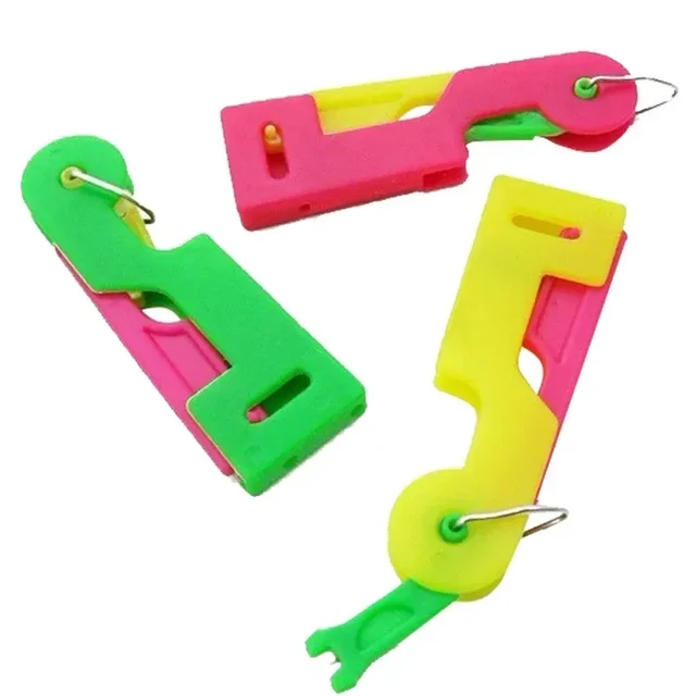 Random Color Threader Elderly Guide Needle Easy Device Convenient Automatic Sewing Needle Threader Thread Guide Tool 5