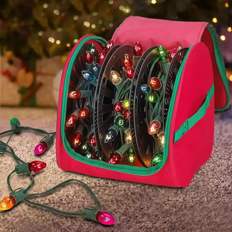 Christmas LED Light Storage Box Holiday String Lights Storage Container Oxford Bag Christmas Decorations With zipper