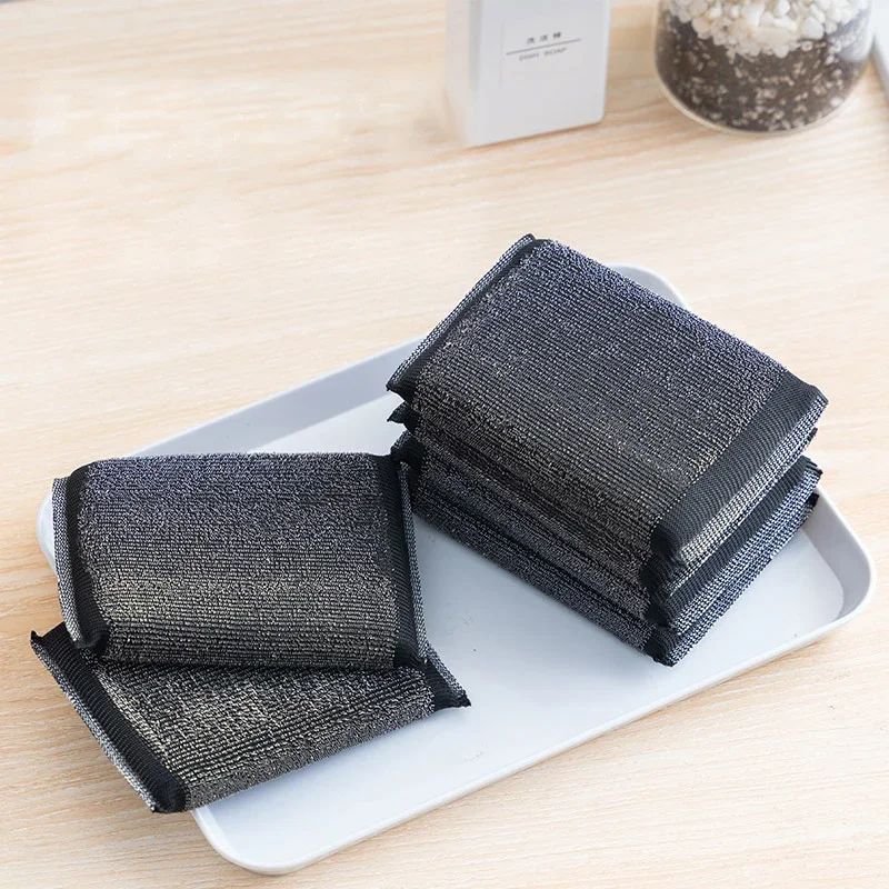 12Pcs Kitchen Cleaning Sponge Durable Stainless Steel Wire Useful Things For Kitchen Cleaning And Decontamination 2