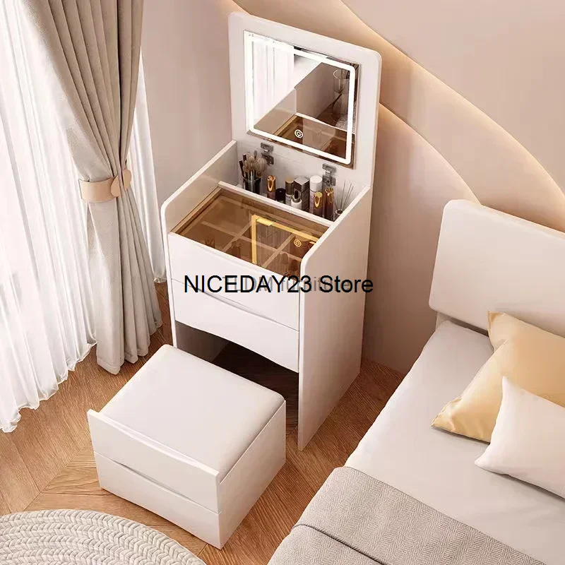 

Кремовый комод, простой многофункциональный современный туалетный столик в стиле интернет-знаменитостей, предметы для дома