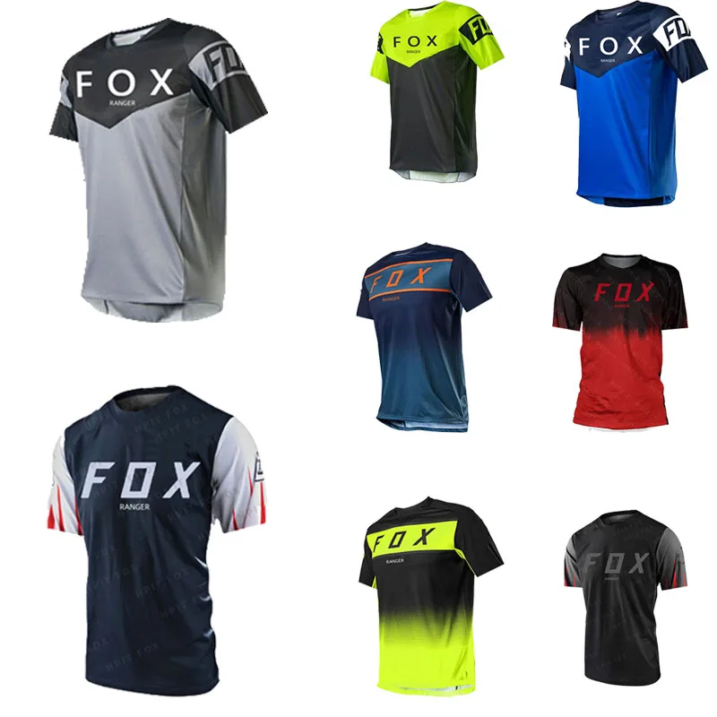 Motocross Mountain Enduro Abbigliamento Bici Bicicletta Moto Downhill T-Shirt Fox Ranger Uomo Ciclismo Jersey Camicie Mtb Bmx
