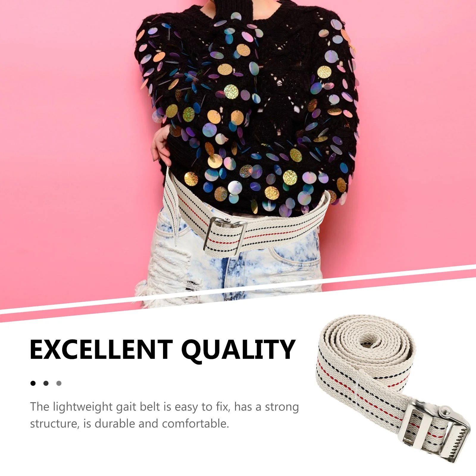 Nylon Lightweight Gait Belt Walking Assist Standing Lifting Sturdy Portable Transfer Strap for Elderly 5