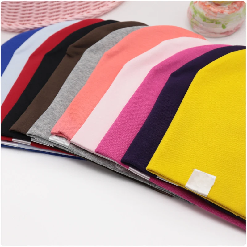 Kids Knitted Cotton Hats Boys Girls Solid Color Girls Cap Bonnet Baby Hats Caps Children's Hat Accessories Newborn