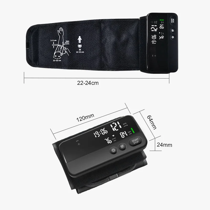 Yongrow Rechargeable Portable Digital Upper Arm Blood Pressure Monitor Sphygnomanometer Black cuff
