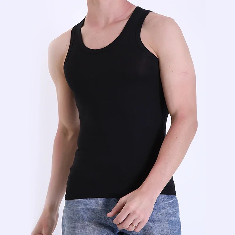 Plus Size Cotton MEN'S Vest Young MEN'S Sexy Sports Fashion Bottoming Vest Middle-aged and Elderly 3XL.4XL cotton vest