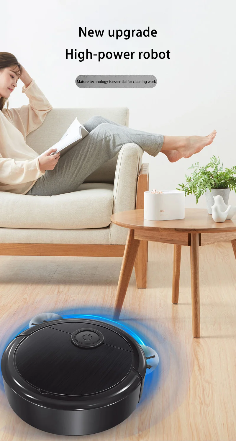 Lenovo 3-in-1 Intelligent Robot Vacuum Cleaner 6000Pa Strong Suction Sweep Mop Charge USB Laser Navigation Pet Hair Hard Floor