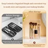 Clear Cosmetic Brush Storage Box, Makeup Brush Holder with Lid, Large-Capacity Design for Organize the Vanity Desk 5