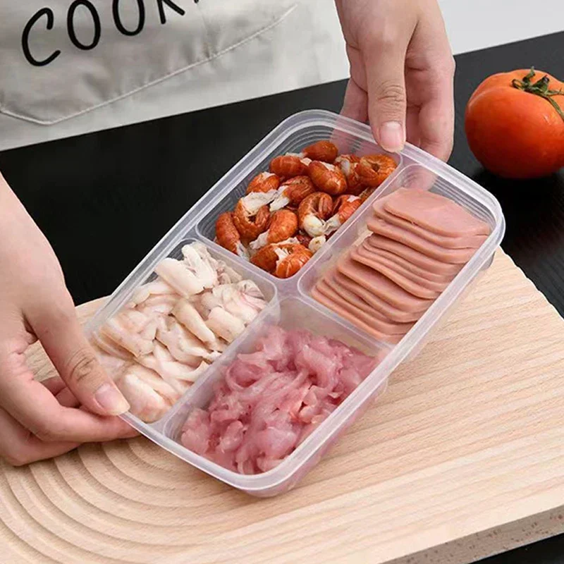 Food Preservative Box Compartment Fruit Vegetable Storage Box Refrigerator Organizer Meat Onion Ginger Kitchen Tool 4