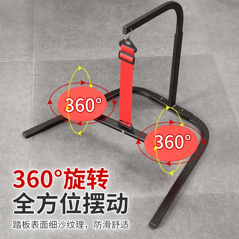 Office Sedentary Step Stool Station: Anti-cross Legs Adjustable Foot Rest Exercise Swing Footstool for Under Desk Use