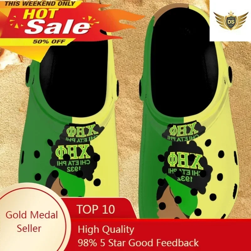 

Fashion Chi Eta Phi Sorority Print Adults Sandals Casual Comfortable Slides Slippers Hole Shoes Zapatillas Hombre