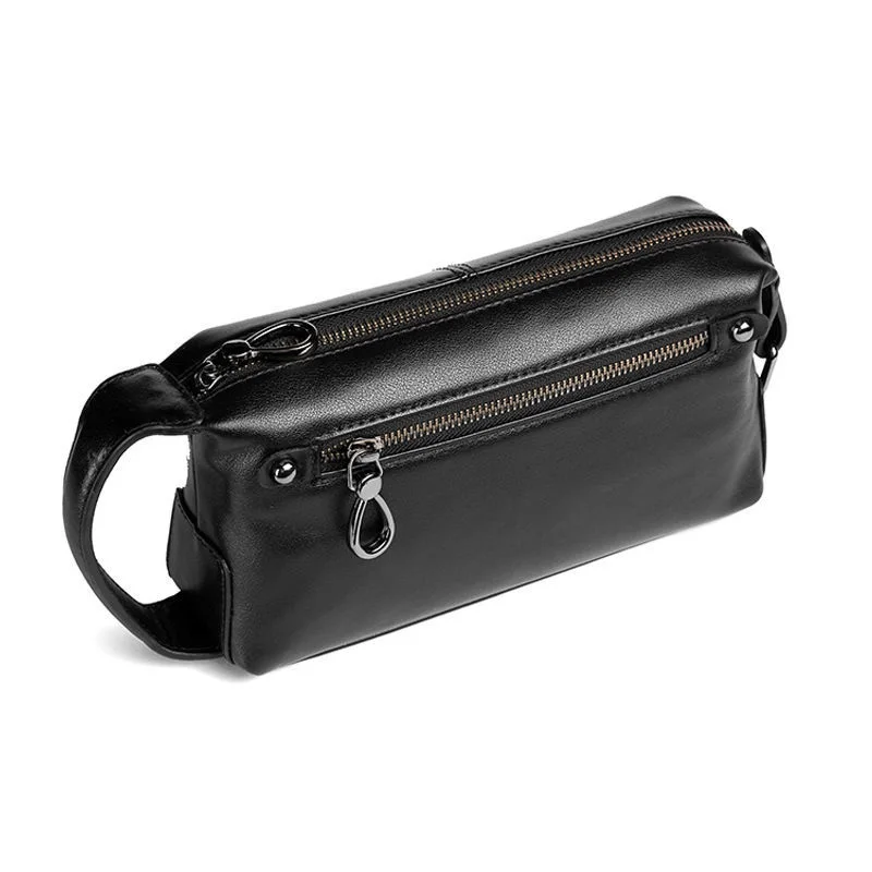 2024 New Fashion Men Large Clutch Cow Genuine Real Leather Boy Handbags Luxury Brand Business Clutches Male Wallets Cash Purses 2