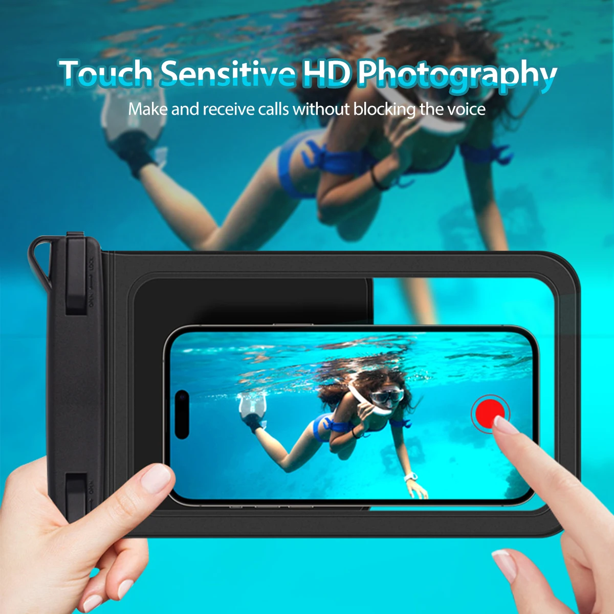 Waterproof Double Bag Phone Pouch with Lanyard - Ultimate Beach and Swimming Essentials