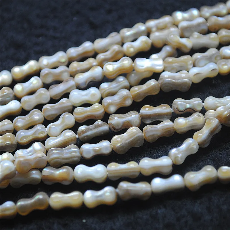 

2 Strings= 88PCS Nature Shell Strings Natural Colors Size 5X9MM For Women's Bracelets Making Jewelry Findings Free Shipping