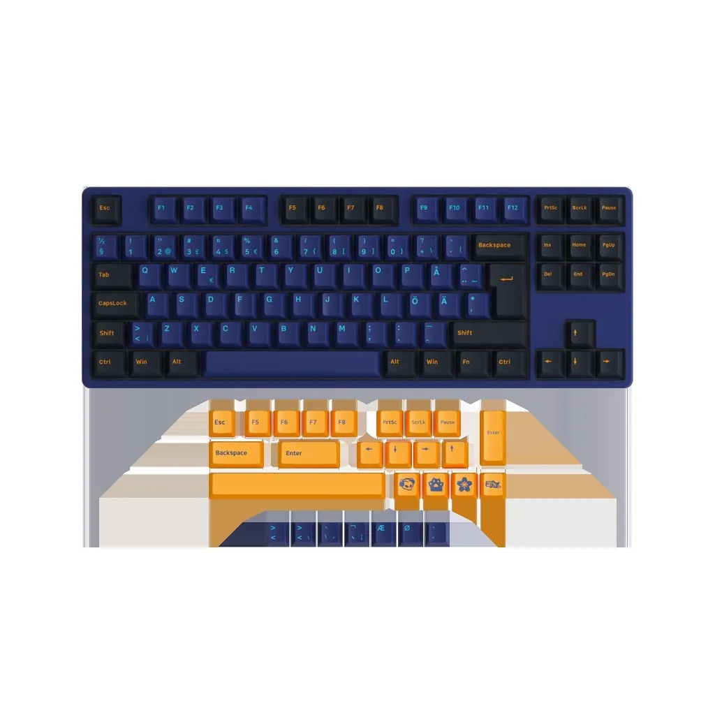 5087B ÷ ISO //  75%  Ű RGB    USB-C ü  PBT   Ű ĸ