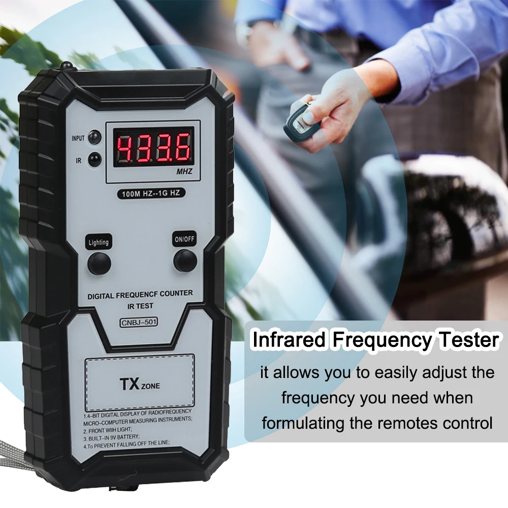 BJ 501 Car Remote Keys Infrared Frequency Tester 100M 1GHZ 4 bit Digital Electronic Infrared
