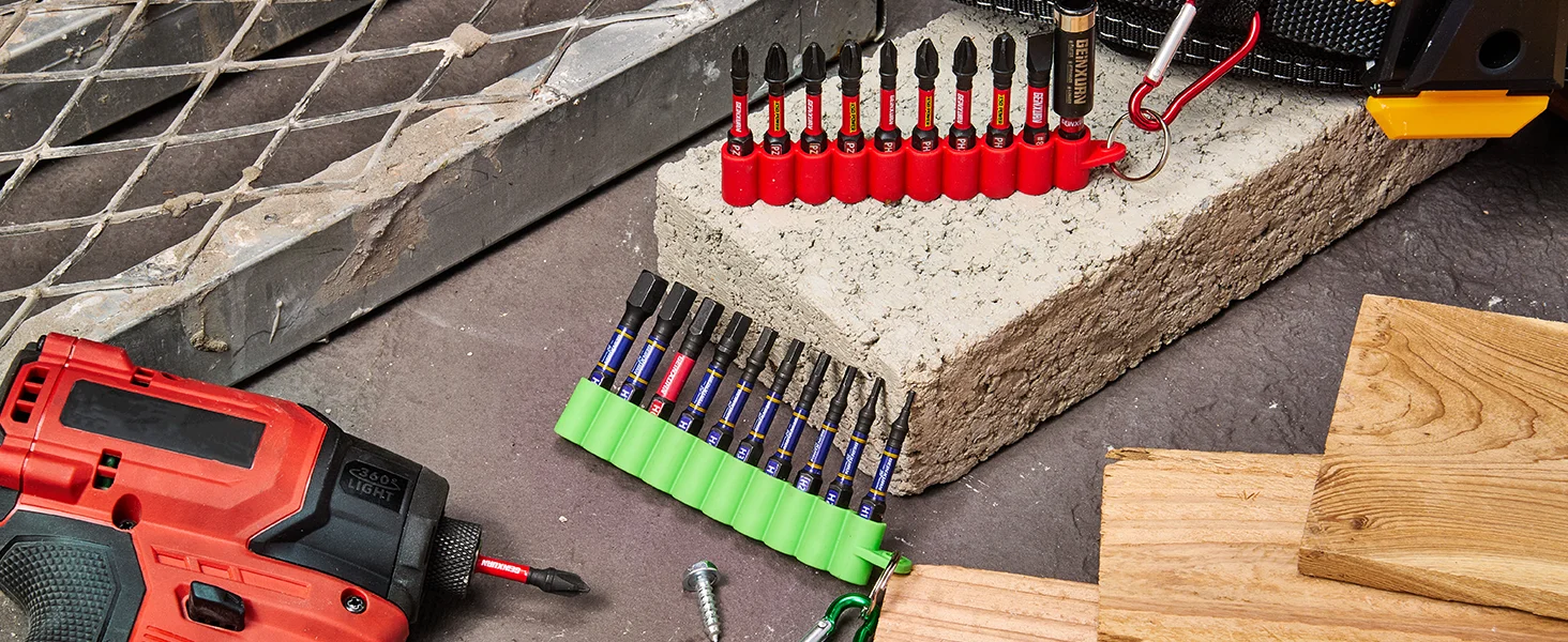 Geinxurn Mixed Impact Schraubendreher-Bits-Set, 2-Zoll-Muliti-Kopf-Magnetschraubendreher-Bits aus S2-Stahl PH/Hex/PZ mit weichen Aufhängestreifen – Detail 1
