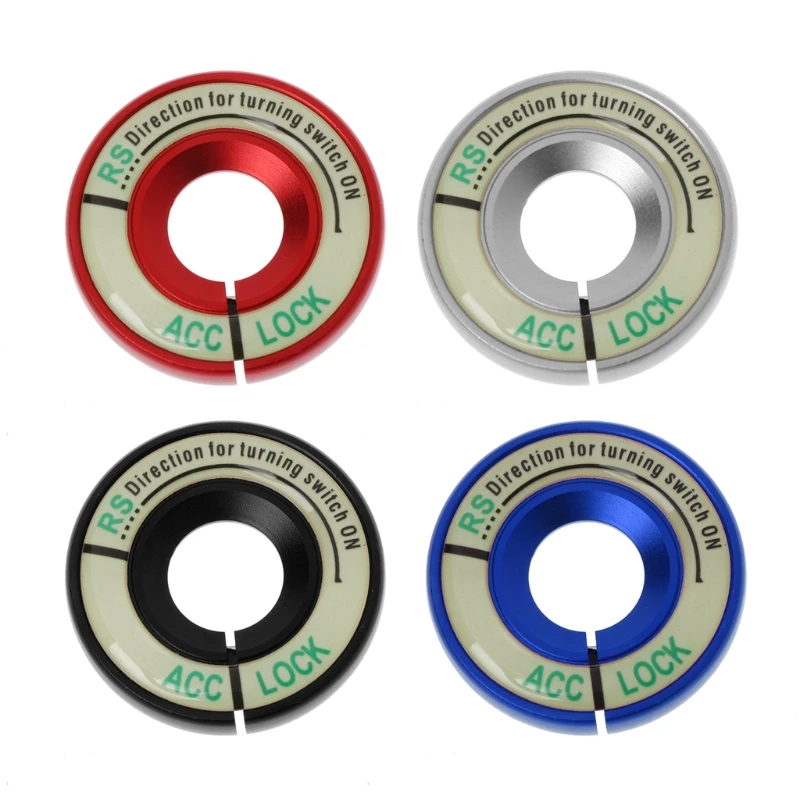 

Car Luminous Ignition Decoration Stickers Decals Push Start Button Ignition Rings Interior for Women Switch Cover K0AF