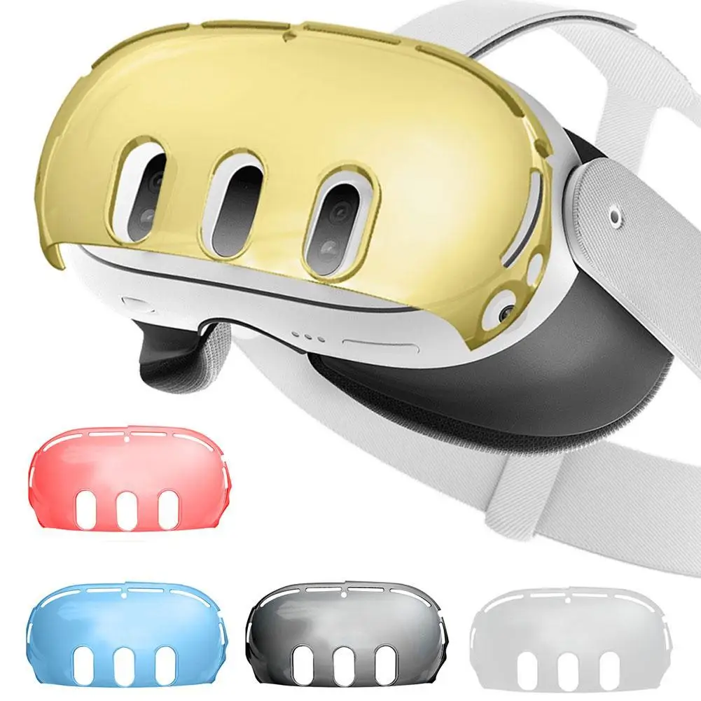 

Прозрачный защитный чехол для Meta Quest 3, защита от царапин и пыли, противоскользящий шлем, аксессуары для игры VR