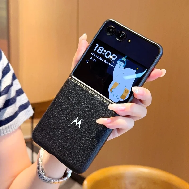 Business Luxury Lychee Texture Leather Slim Cover Case