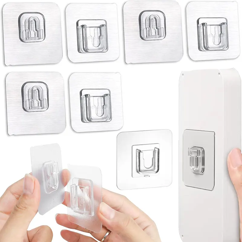 30 Ganci Adesivi Trasparenti Da Parete, Riutilizzabili E Resistenti, Senza Chiodi E Senza Fori, Impermeabili Per Bagno E Cucina, Regalo Pratico