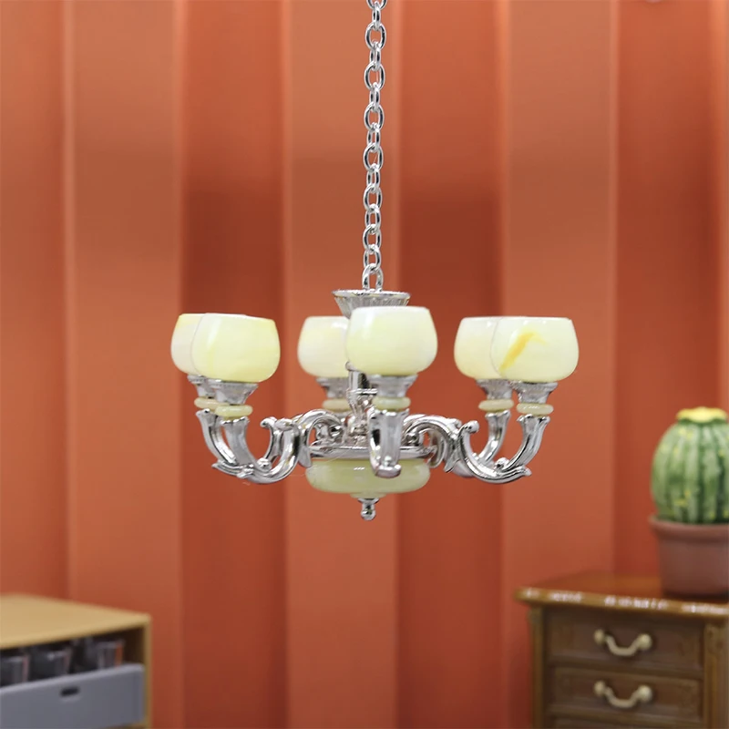 

1PC Doll House Decoration Model Mini Vintage Pendant Shooting Scene Props Doll House Lighting Fixtures