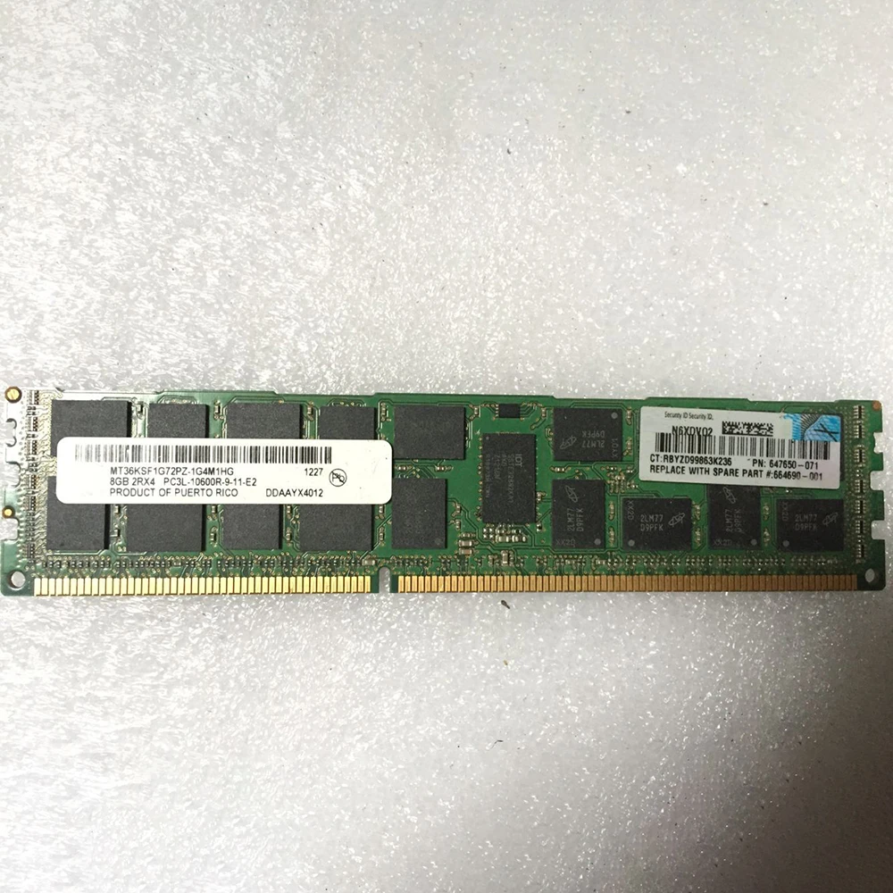 1Pcs RAM 647897-B21 647650-071 686068-001 For HP 8G 8GB 2RX4 PC3L DDR3L 1333 10600R 7 1Pcs RAM 647897-B21 647650-071 686068-001 For HP 8G 8GB 2RX4 PC3L DDR3L 1333 10600R - Image 5
