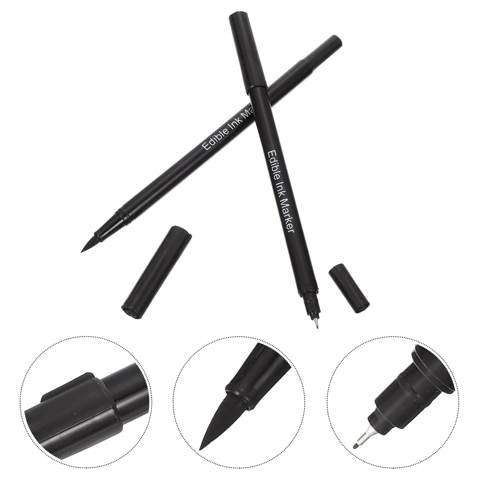 2 Pcs Fondant Baking Pen Edible Ink Marker Pens Marking Decorative Painting Markers for Cookie Decorating fondant baking pens