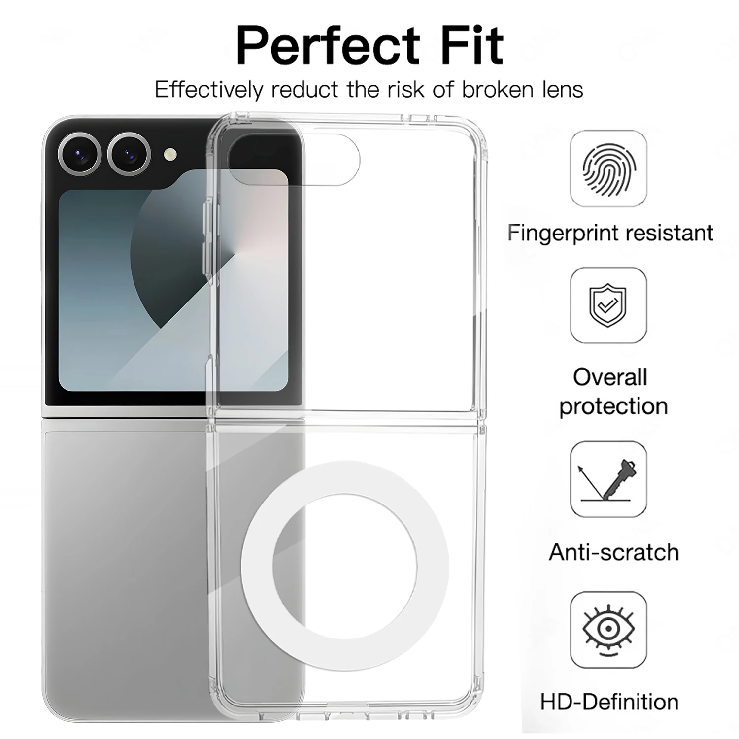 Magnetic Phone Case For Samsung Galaxy Z Flip7 Shockproof Back Cover with Hinge Protection for Magsafe Shell For Galaxy Z Flip7