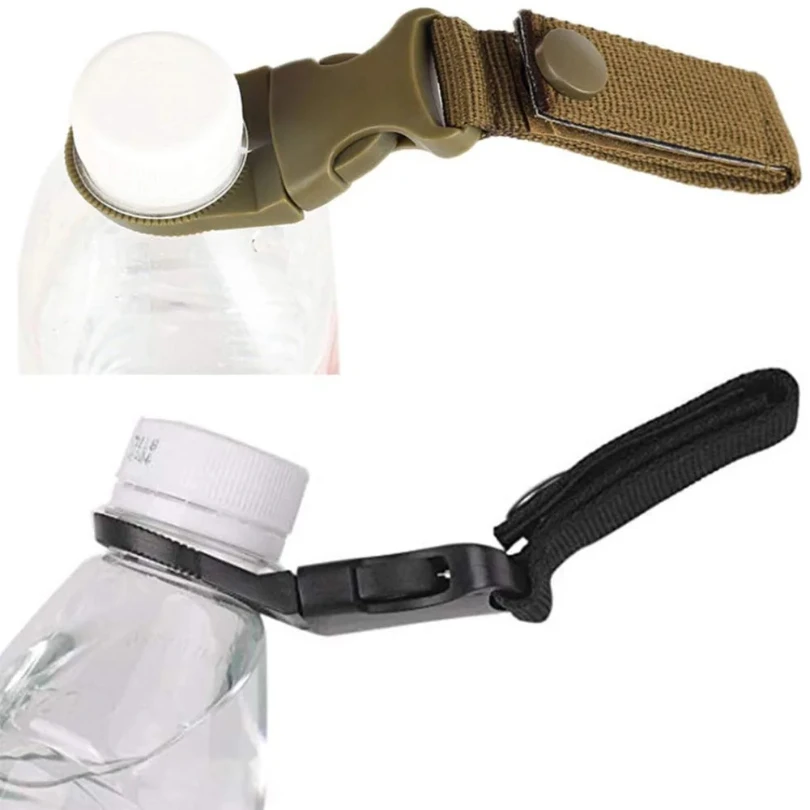 Water Bottle Holder Outdoor Carabiner hike Water Bottle Buckle Holder Cycling tool attach webbing backpack Hanger Hook camp clip hang clasp
