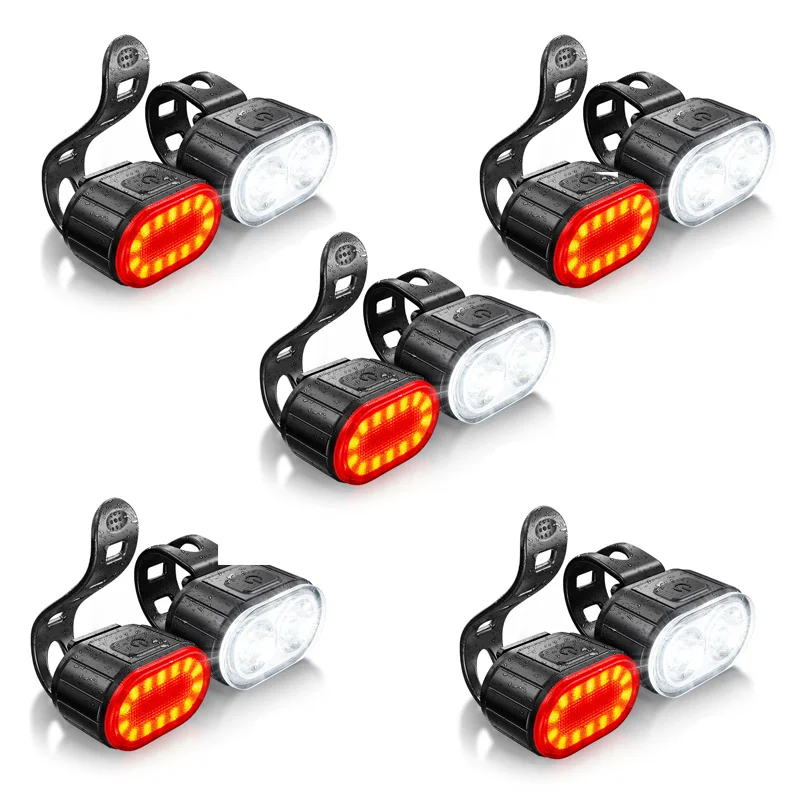 Rechargeable LED Bike Light Set - Front & Rear Bicycle Illumination System