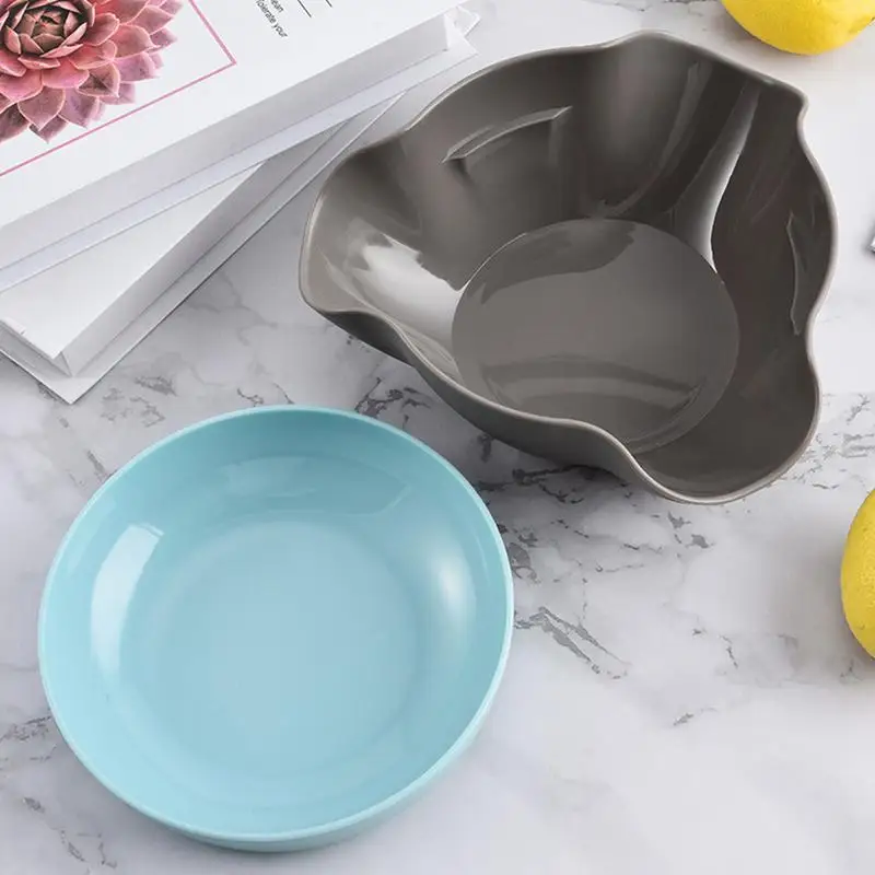 Double-Layer Snack Bowl with Integrated Shell Storage