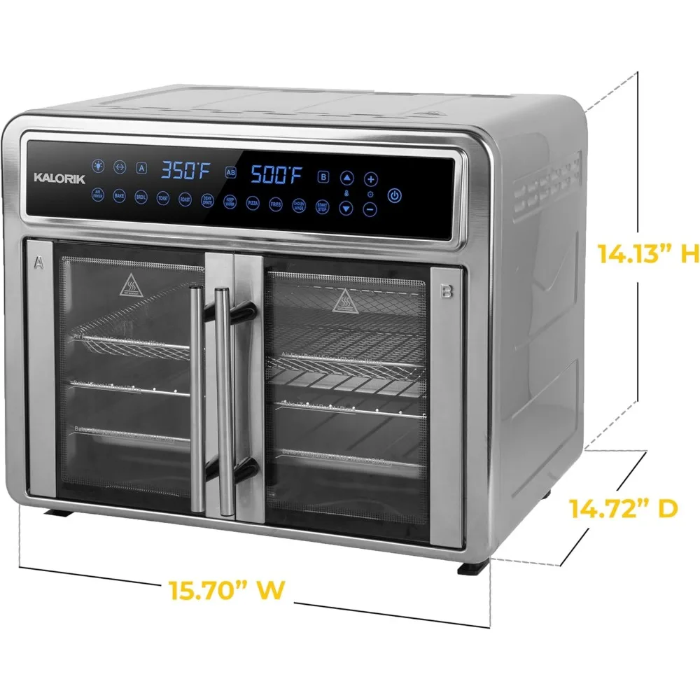 26-Quart Air Fryer Oven w/Digital Controls Easy-View Door and 14 Cooking Presets, 1700-Watts, Stainless Steel