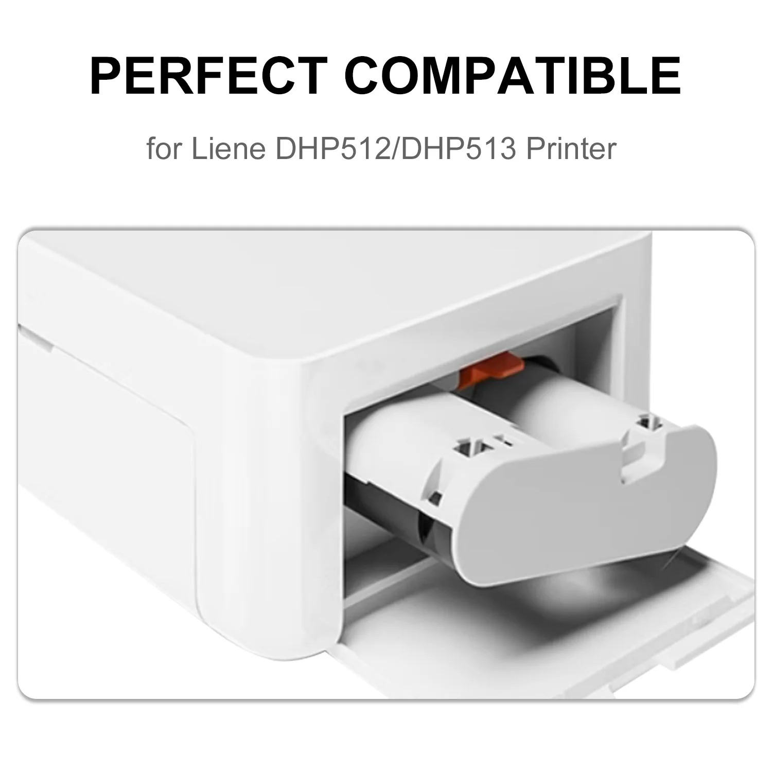 Compatible For Liene DHP512 DHP513 Amber 4x6'' Photo Paper M100 M200 Cartridge Refill CISS Printer Ribbon - 2