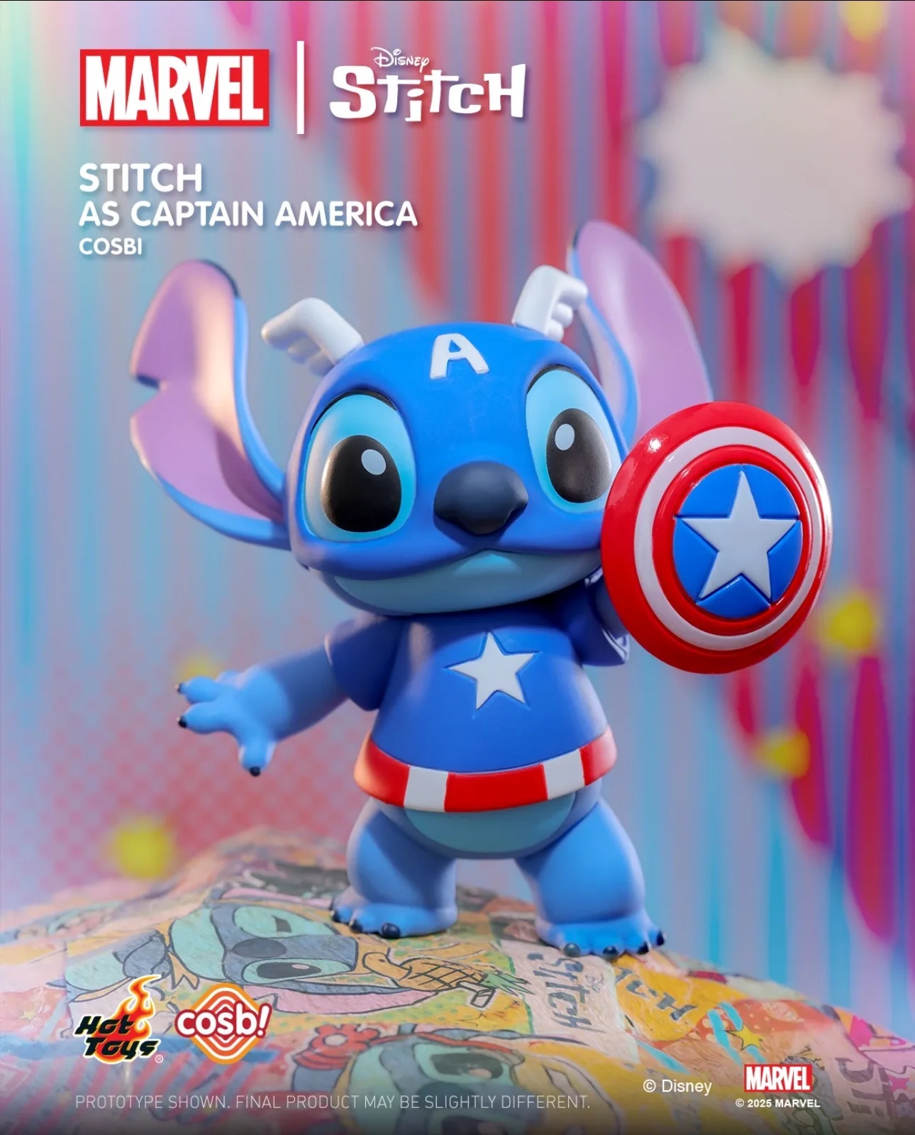 Genuine Hottoys Marvel Stitch Cosbi Series Pvc Blind Box Mini