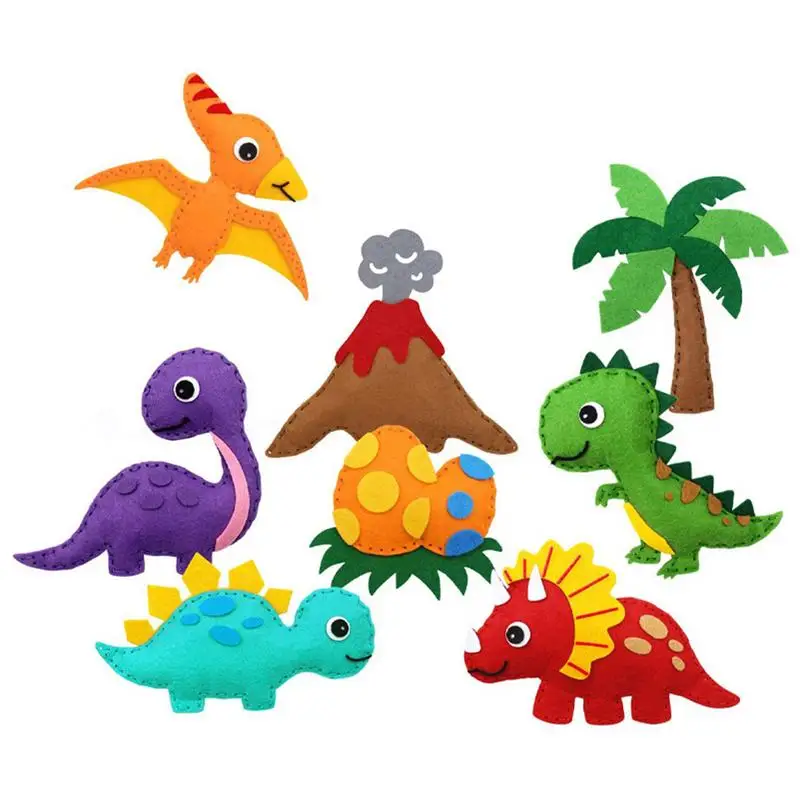 

Набор для шитья «динозавр», швейный набор «сделай сам», игрушки «динозавр» для детей, для девочек и мальчиков, войлочные Швейные комплекты «сделай сам» с животными