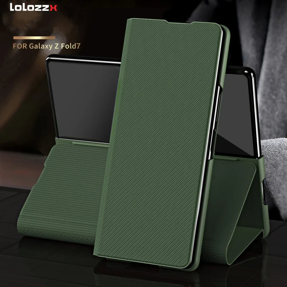 Kevlar Matte Leather Pattern Anti-Fingerprint Folding Business Case