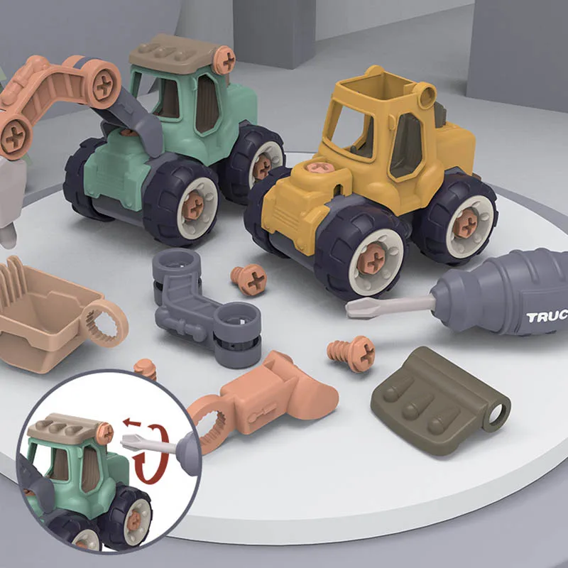 

Kids Educational Toy For Boy Children Miniature Truck Loading Unloading Plastic DIY Truck Toy Assembly Engineering Car Set Gifts