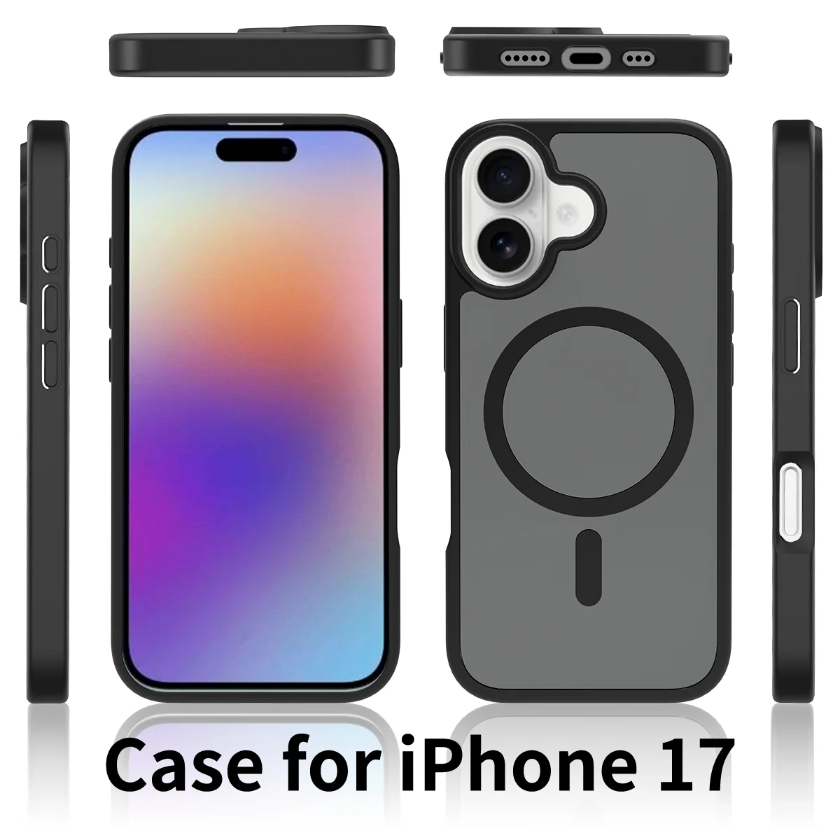 Transparent Shockproof Acrylic Case with Magnetic Wireless Charging Compatibility