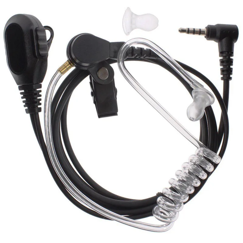 YAESU Radio Headset PTT Mic Air Acoustic Tube Earpiece Headset For VERTEX VX-5R VX-3R for Retevis RT40 RB15 RB615 Walkie Talkie