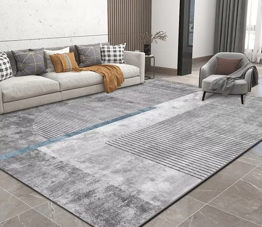 Nordic Simplicity Big Size Rug for Living Room Grey Decoration Home Sofa Coffee Table NonSlip Floor Mat Bedroom Cloakroom Carpet 3